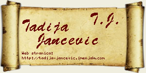 Tadija Jančević vizit kartica